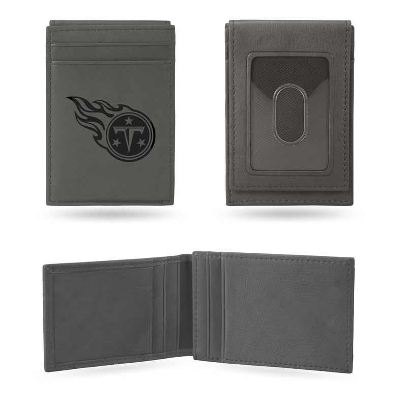 Titans Laser Engraved Gray Front Pocket Wallet