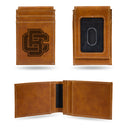 Bethune Cookman Laser Engraved Front Pocket Wallet - Brown