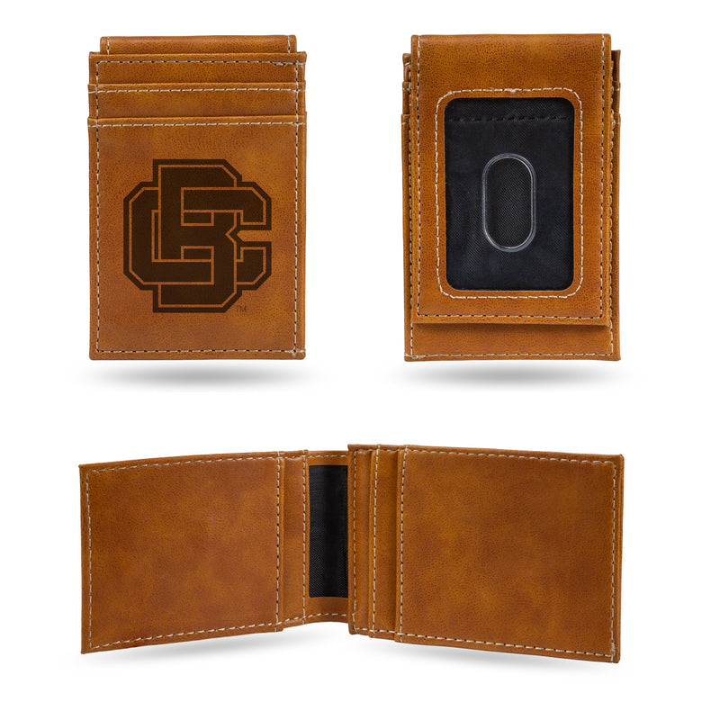 Bethune Cookman Laser Engraved Front Pocket Wallet - Brown