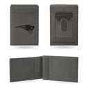 Patriots Laser Engraved Gray Front Pocket Wallet