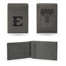 East Tennessee State Laser Engraved Gray Front Pocket Wallet
