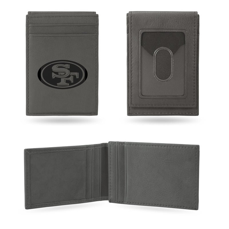 49Ers Laser Engraved Gray Front Pocket Wallet