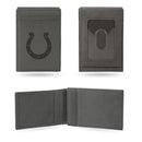 Colts Laser Engraved Gray Front Pocket Wallet