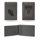 Stephen F. Austin Laser Engraved Gray Front Pocket Wallet