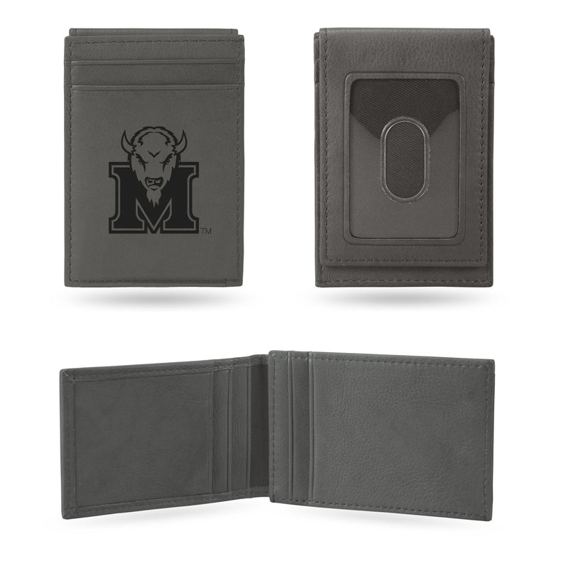 Marshall Laser Engraved Gray Front Pocket Wallet