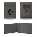 San Diego State Laser Engraved Front Pocket Wallet - Gray