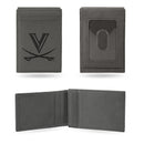 Virginia University Laser Engraved Front Pocket Wallet - Gray