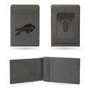 Bills Laser Engraved Gray Front Pocket Wallet