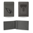 Cardinals - Az Laser Engraved Gray Front Pocket Wallet