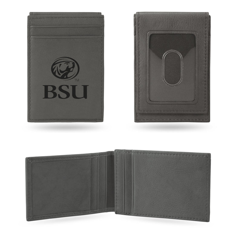 Bemidji State Laser Engraved Gray Front Pocket Wallet