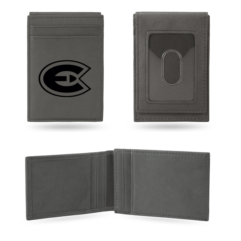 Wisconsin - Eau Claire Laser Engraved Front Pocket Wallet - Gray