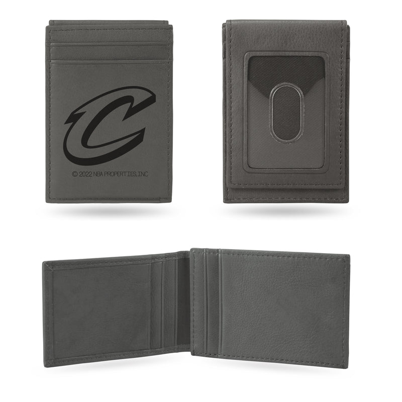 Cavaliers Laser Engraved Front Pocket Wallet - Gray