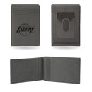 Lakers Laser Engraved Front Pocket Wallet - Gray