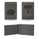 Blue Jackets Laser Engraved Front Pocket Wallet - Gray