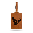 Houston Texans Laser Engraved Luggage Tag - Brown