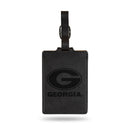 Georgia Bulldogs Laser Engraved Luggage Tag - Black