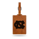 North Carolina Tar Heels Laser Engraved Luggage Tag - Brown