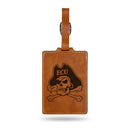 East Carolina Pirates Brown Laser Engraved Luggage Tag
