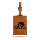 Delaware Fightin' Blue Hens Laser Engraved Luggage Tag - Brown