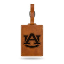Auburn Tigers Laser Engraved Luggage Tag - Brown