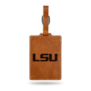 LSU Tigers Laser Engraved Luggage Tag - Brown