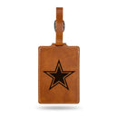 Dallas Cowboys Laser Engraved Luggage Tag - Brown