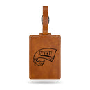 Western Kentucky Brown Laser Engraved Luggage Tag