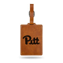 Pitt Panthers Laser Engraved Luggage Tag - Brown