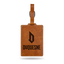 Duquesne Dukes Brown Laser Engraved Luggage Tag