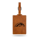 Western Michigan Broncos Laser Engraved Luggage Tag - Brown