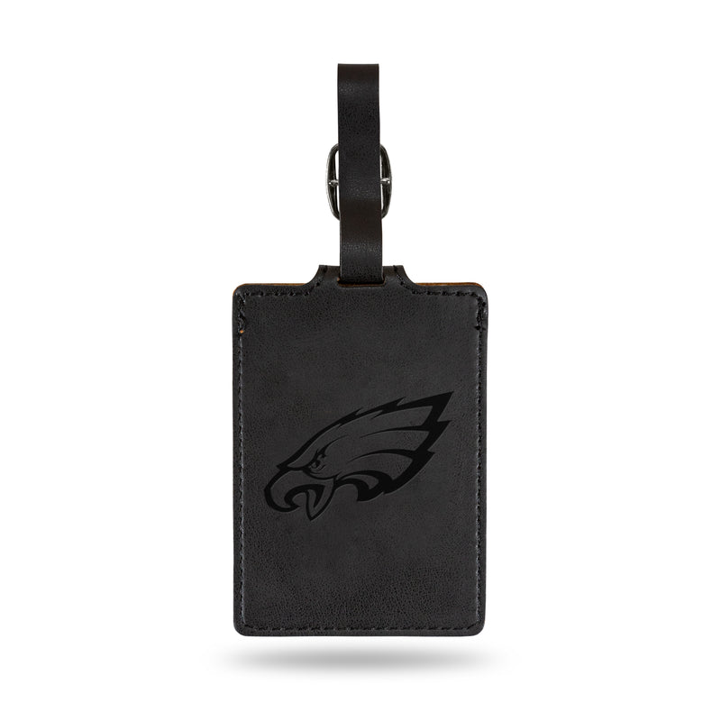 Eagles Team Color Laser Engraved Luggage Tag - Black