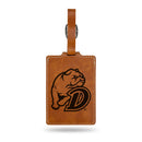 Drake Bulldogs Brown Laser Engraved Luggage Tag