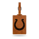 Indianapolis Colts Laser Engraved Luggage Tag - Brown