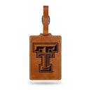 Texas Tech Red Raiders Laser Engraved Luggage Tag - Brown