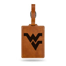 West Virginia Mountaineers Laser Engraved Luggage Tag - Brown
