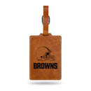 Cleveland Browns Laser Engraved Luggage Tag - Brown