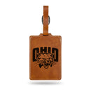 Ohio Bobcats Brown Laser Engraved Luggage Tag