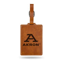 University Of Akron Zips Brown Laser Engraved Luggage Tag