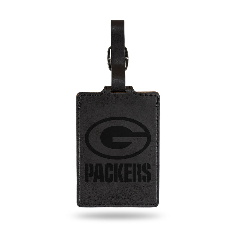 Packers Laser Engraved Luggage Tag - Black