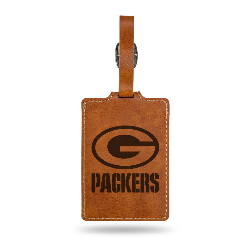 Packers Laser Engraved Luggage Tag - Brown
