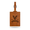 Virginia University Brown Laser Engraved Luggage Tag