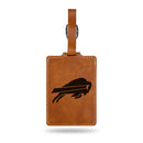 Buffalo Bills Laser Engraved Luggage Tag - Brown
