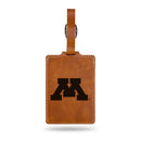 Minnesota Golden Gophers Laser Engraved Luggage Tag - Brown