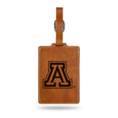 Arizona Wildcats Laser Engraved Luggage Tag - Brown