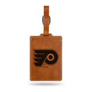 Philadelphia Flyers Laser Engraved Luggage Tag - Brown
