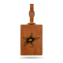 Dallas Stars Laser Engraved Luggage Tag - Brown