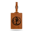Dallas Mavericks Laser Engraved Luggage Tag - Brown