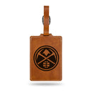 Denver Nuggets Laser Engraved Luggage Tag - Brown