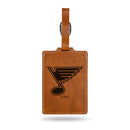 St. Louis Blues Laser Engraved Luggage Tag - Brown