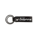 Dolphins Laser Engraved Silicone Keychain Strap - Black